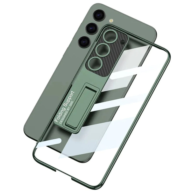 Galaxy S Series - Anti-Yellowing Transparent Kickstand Protective Case
