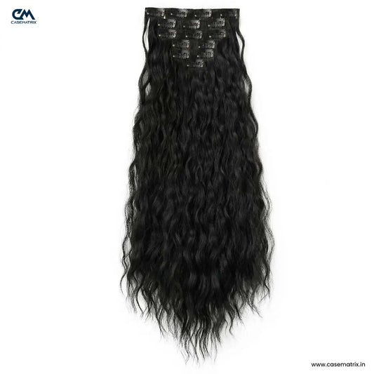 6 Pcs Set 16 Clip In Hair Extensions (Curly)