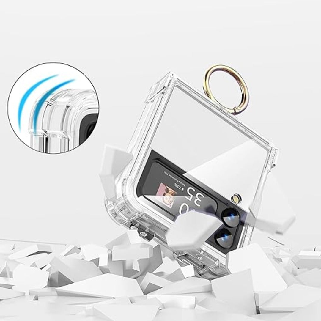 Crystal Clear Magsafe Metal Ring Case - Galaxy