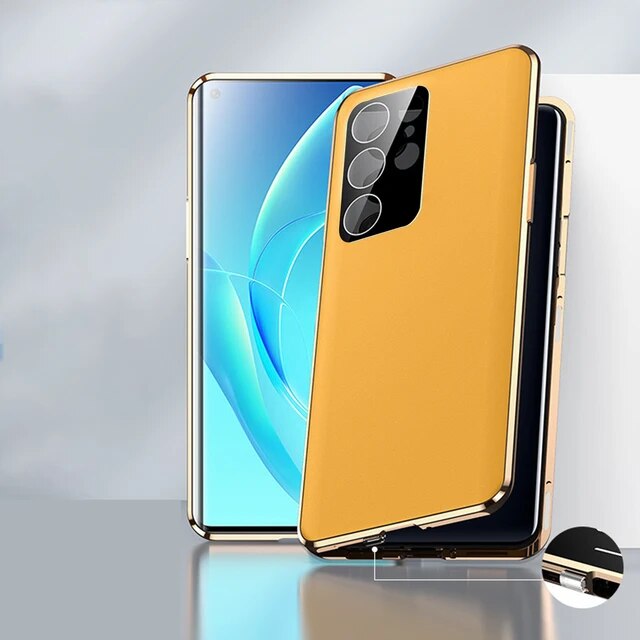 Dual Sided Leather Magnetic Case - Samsung