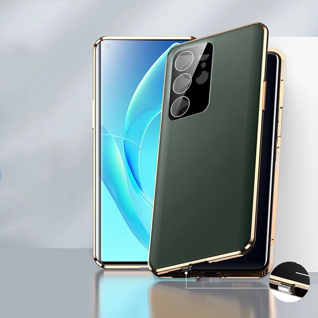 Dual Sided Leather Magnetic Case - Samsung
