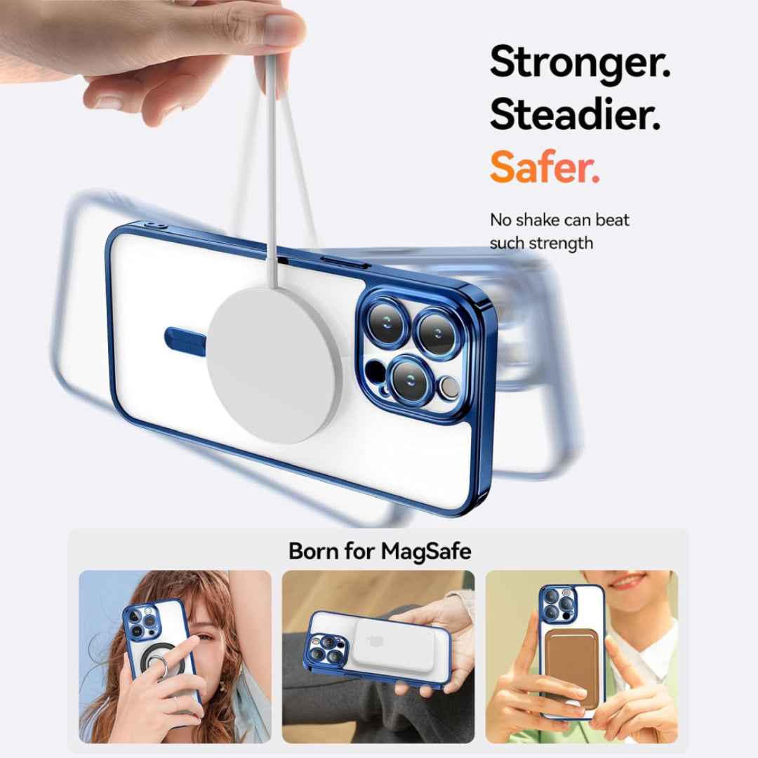 iPhone - Electroplating Glitter Transparent Magsafe Case