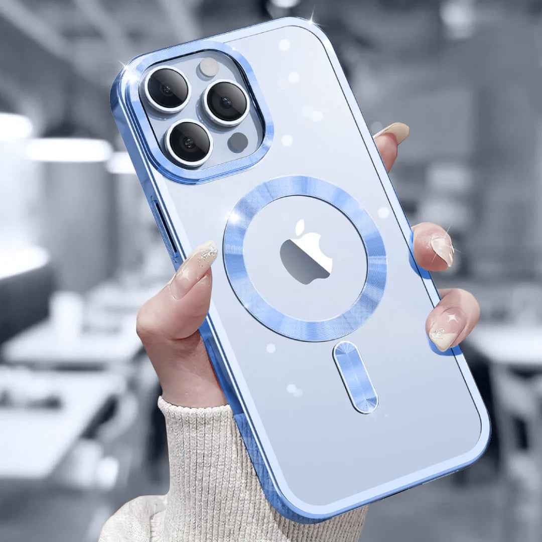 iPhone - Electroplating Glitter Transparent Magsafe Case