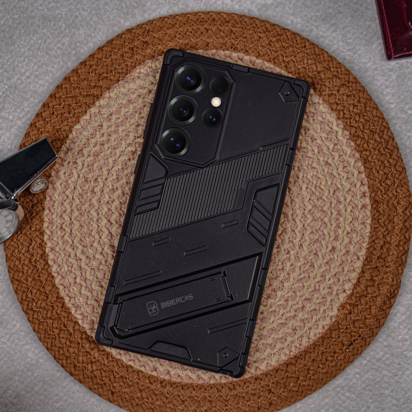 Galaxy S Series - Elegant Hard Armor Invisible Bracket Phone Case