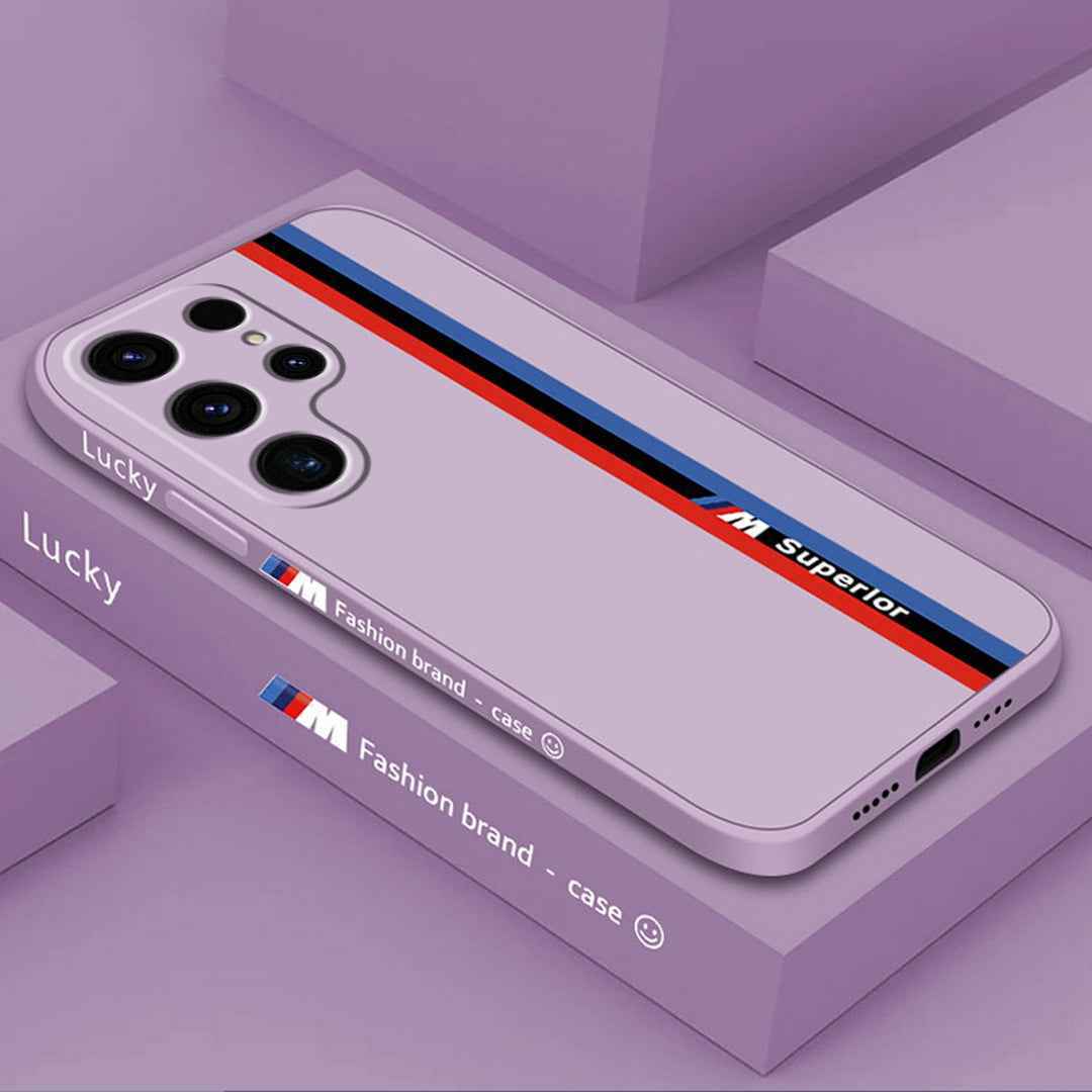 Galaxy Ultra Series - Fashionable Silicone Straight Side Track Case