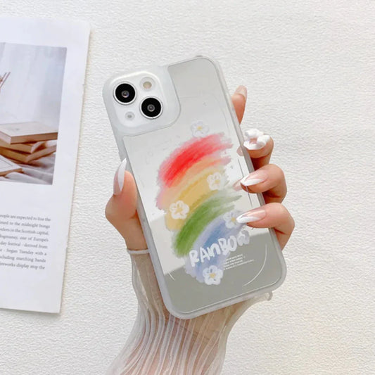 Reflective Mirror Rainbow Pattern Phone Case an Product By GoGirlish