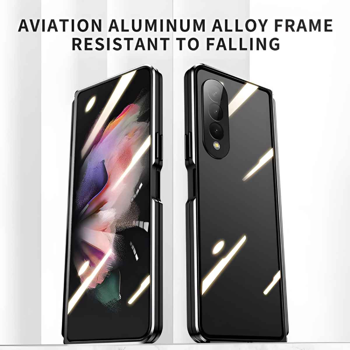 Galaxy Z Fold5 - Double Sided Magnetic Metal Frame Case