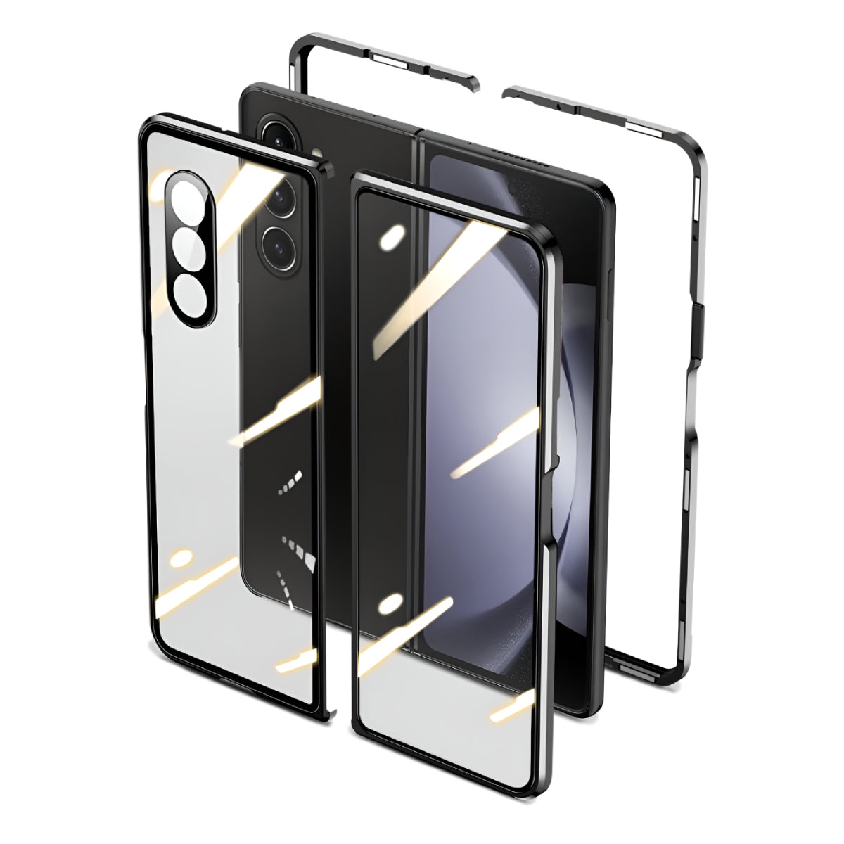 Galaxy Z Fold5 - Double Sided Magnetic Metal Frame Case