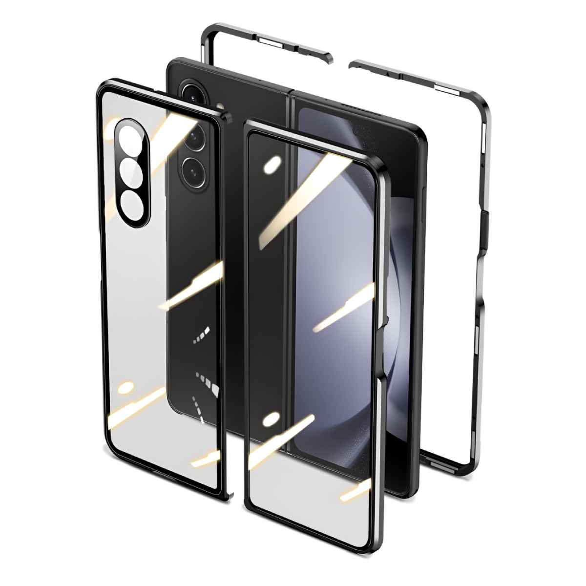 Galaxy Z Fold4 - Double Sided Magnetic Metal Frame Case