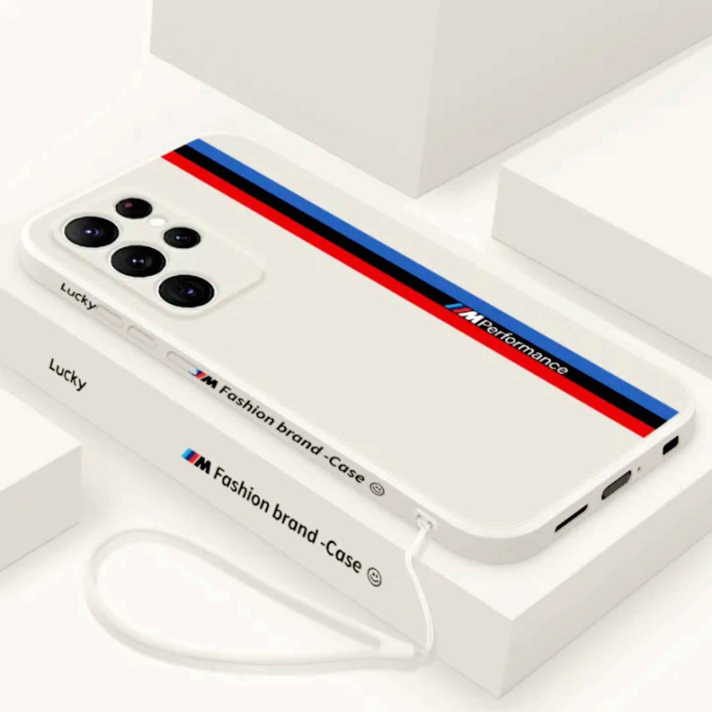 Galaxy Ultra Series - Fashionable Silicone Straight Side Track Case