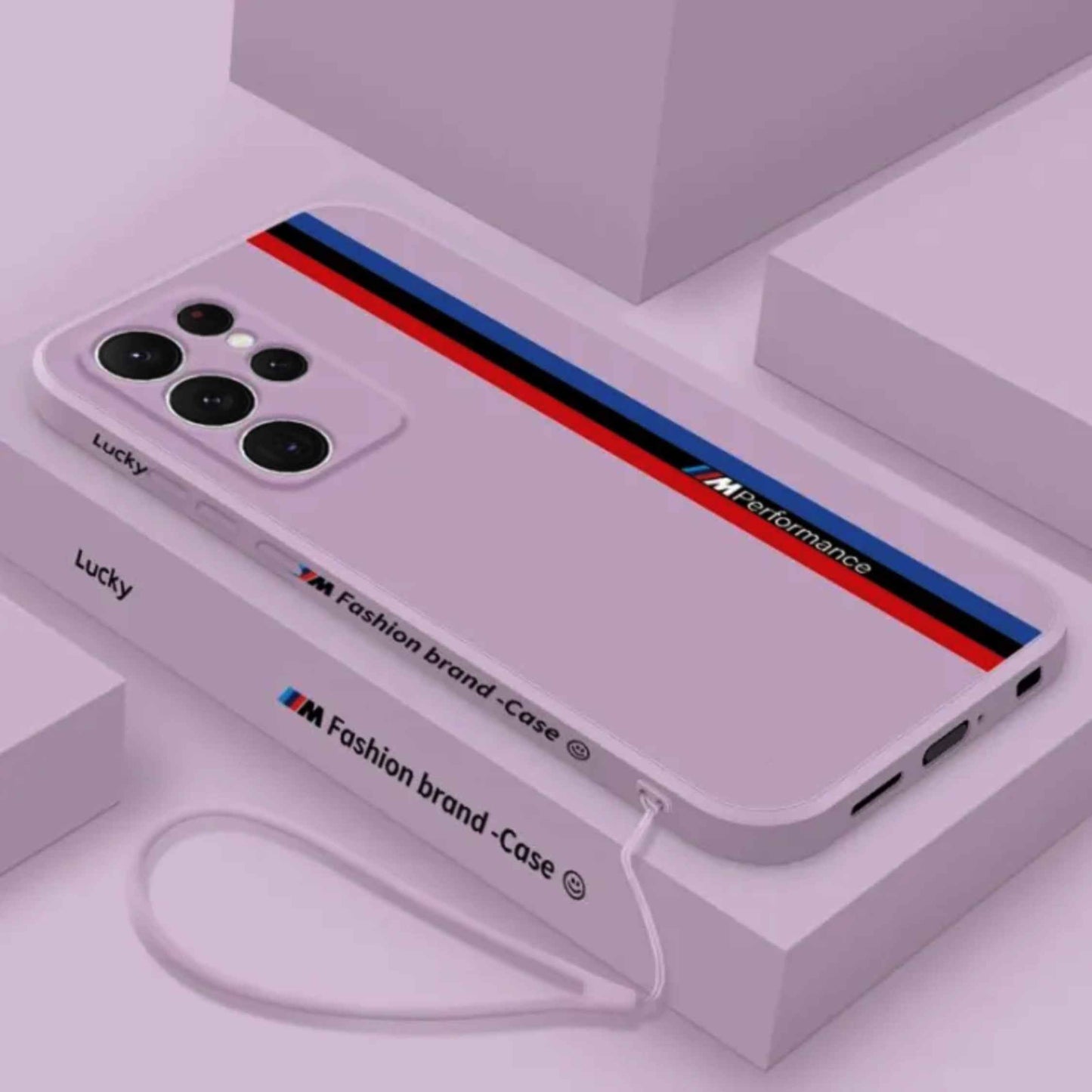 Galaxy Ultra Series - Fashionable Silicone Straight Side Track Case