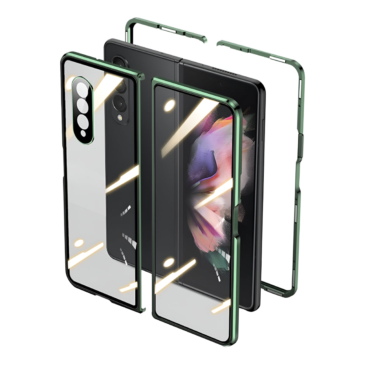 Galaxy Z Fold4 - Double Sided Magnetic Metal Frame Case