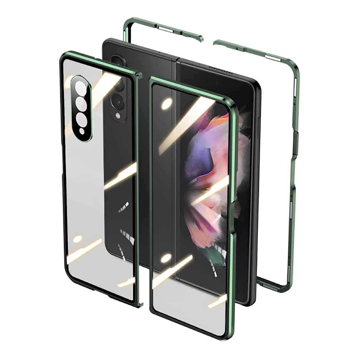 Galaxy Z Fold4 - Double Sided Magnetic Metal Frame Case