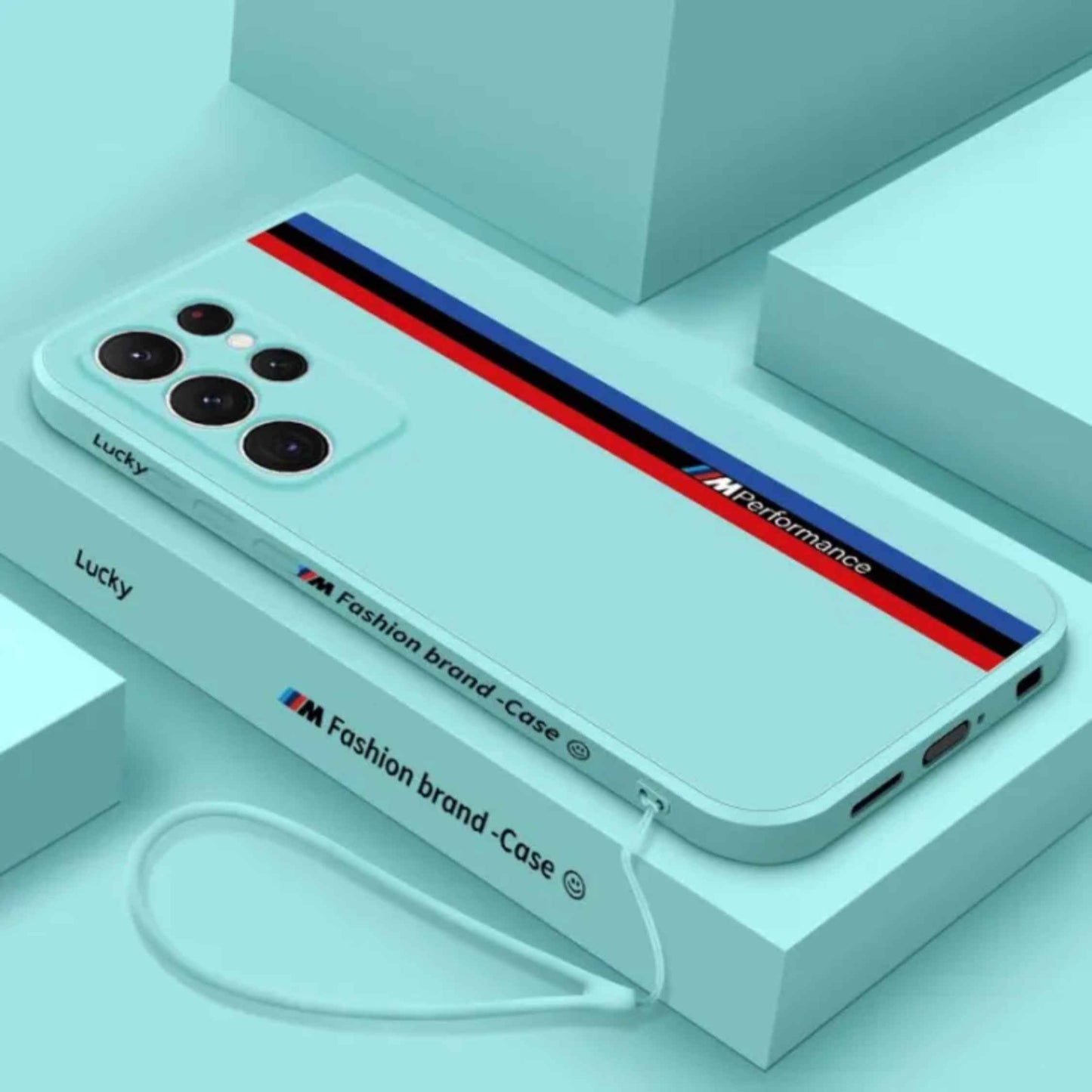 Galaxy Ultra Series - Fashionable Silicone Straight Side Track Case
