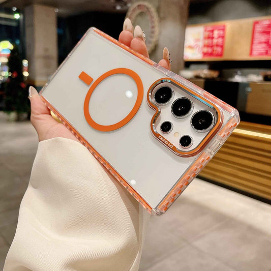 Dotted Acrylic Transparent Magnetic Case - Galaxy