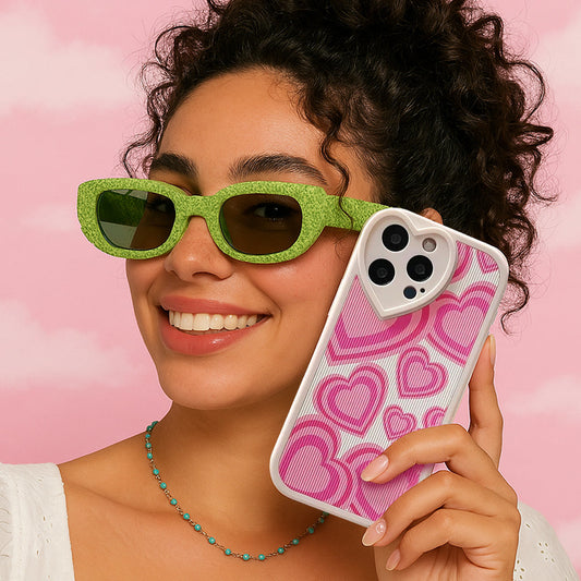 Pink Heart Confetti Case