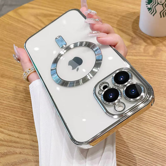 iPhone - Electroplating Glitter Transparent Magsafe Case