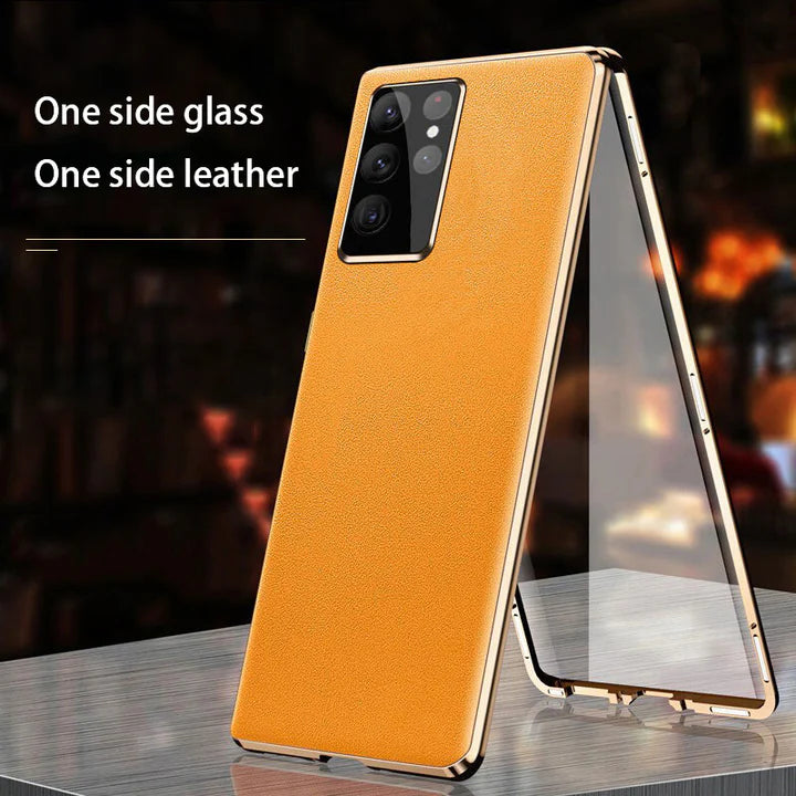 Dual Sided Leather Magnetic Case - Samsung