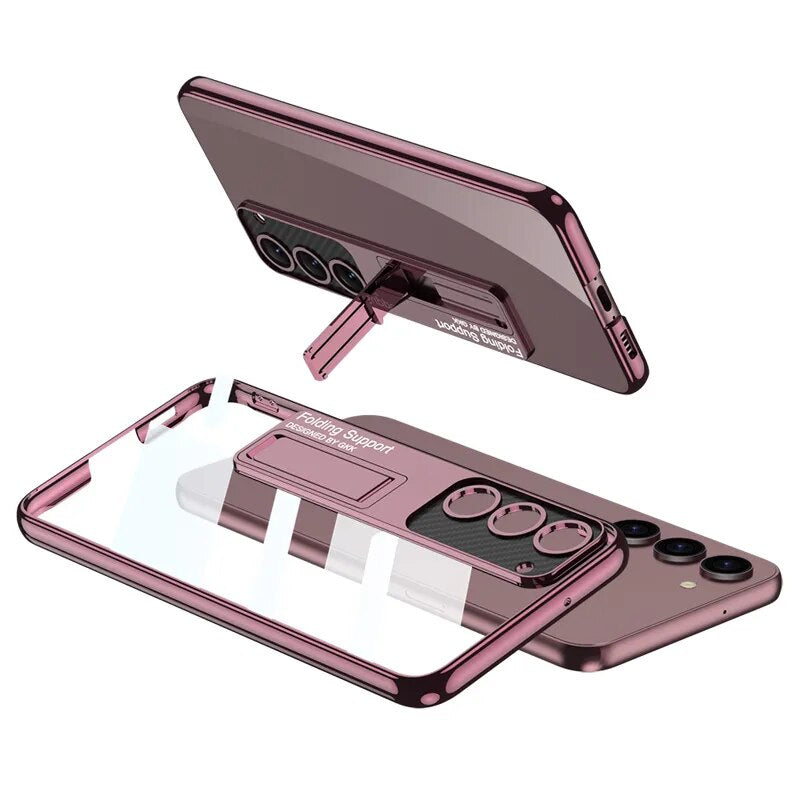 Galaxy S Series - Anti-Yellowing Transparent Kickstand Protective Case