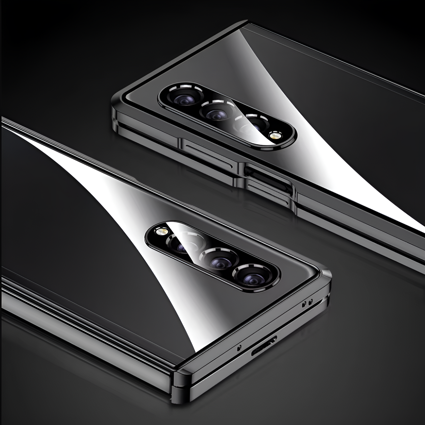 Galaxy Z Fold5 - Double Sided Magnetic Metal Frame Case