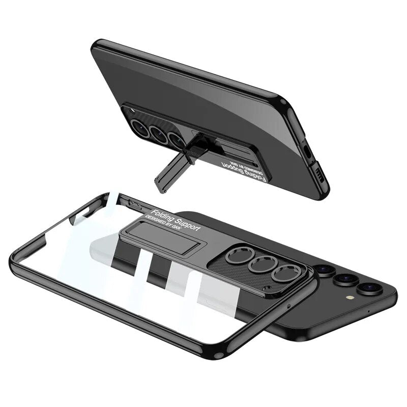 Galaxy S Series - Anti-Yellowing Transparent Kickstand Protective Case