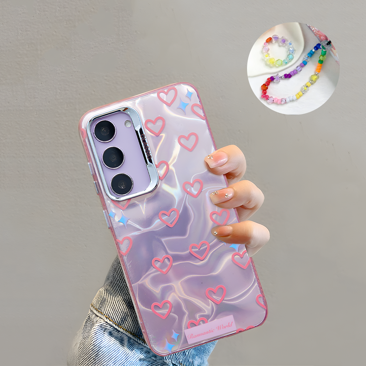Shockproof Heart Case with Lanyard
