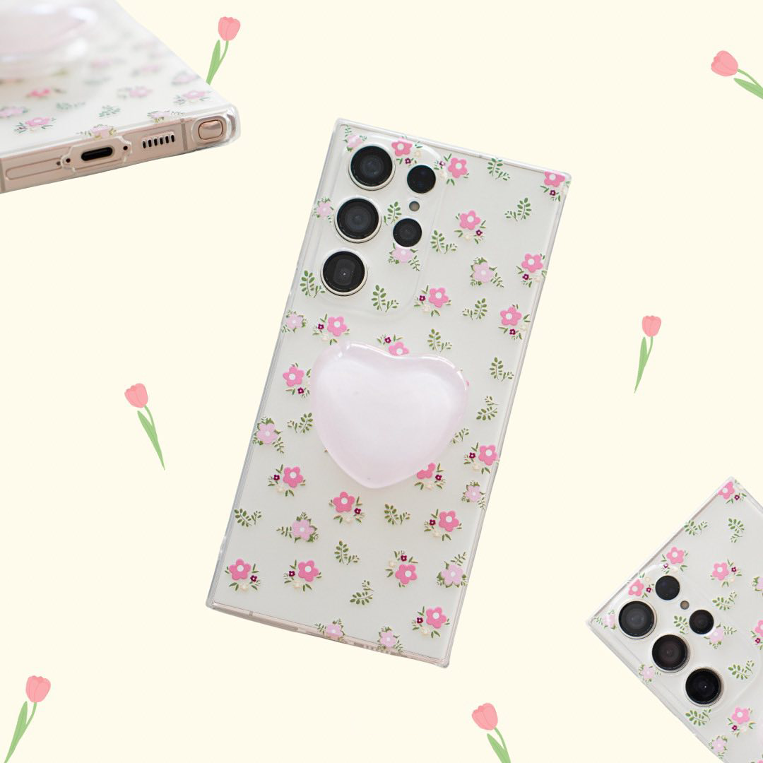 Blossom Case with Heart PopGrip