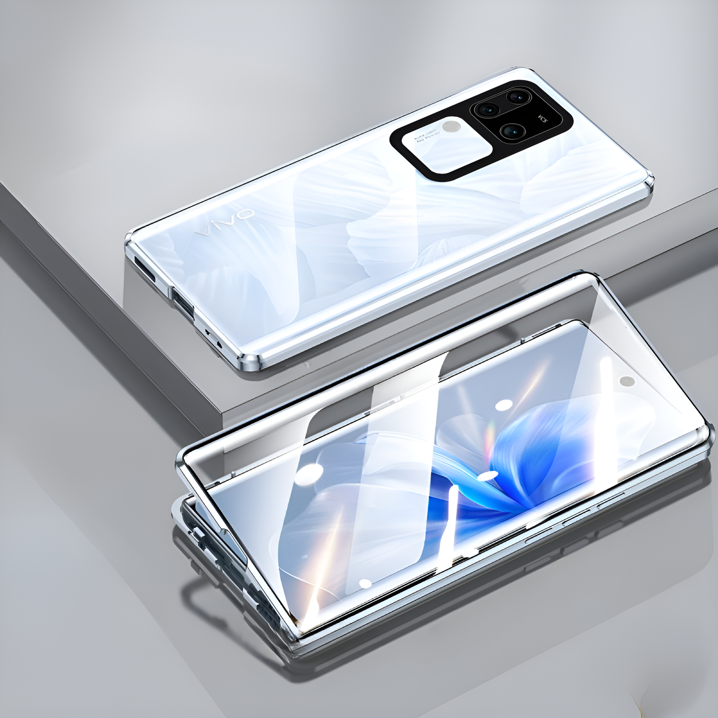 Vivo Series Double Sided Magnetic Metal Frame Case