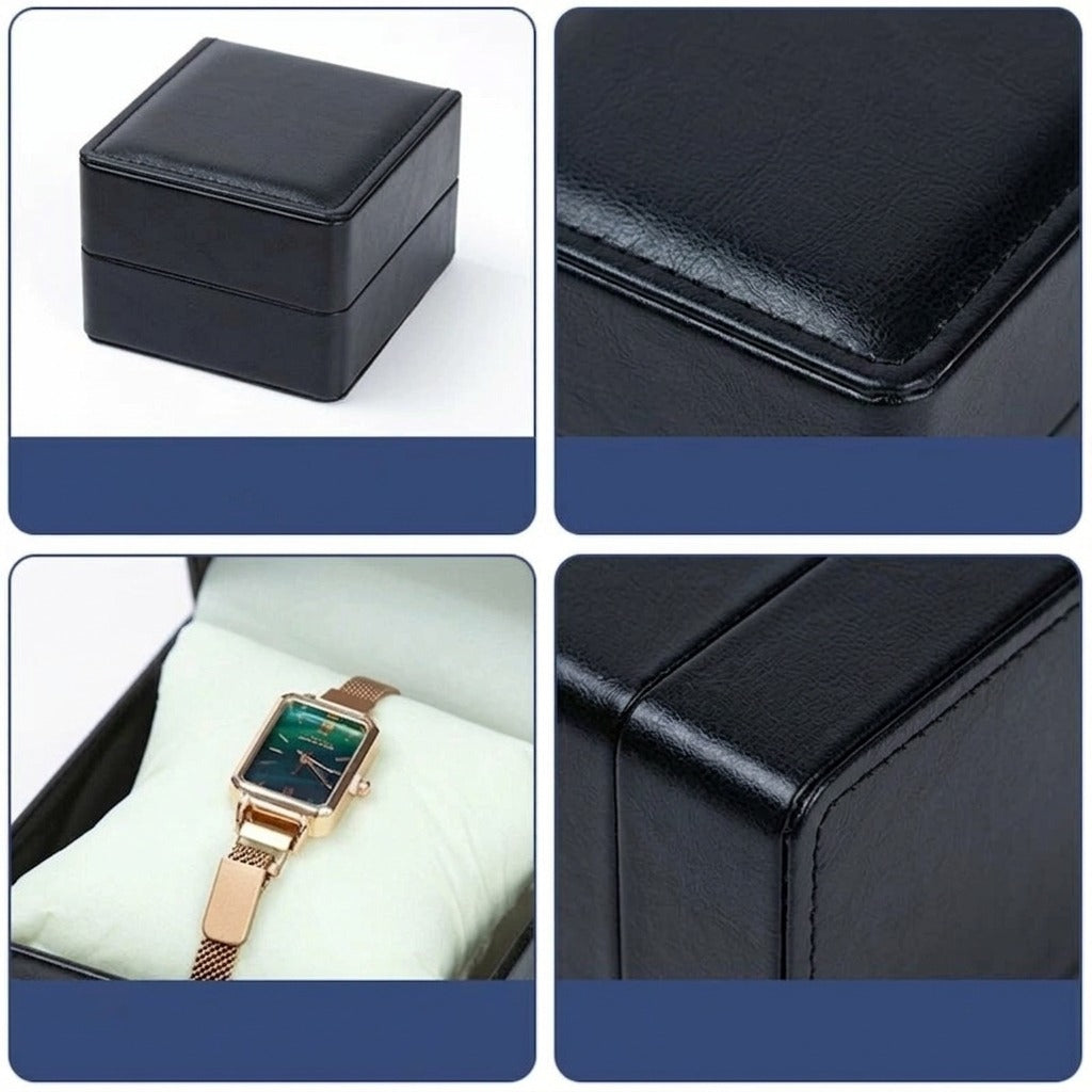 LuxeVault Watch Storage Box - Black