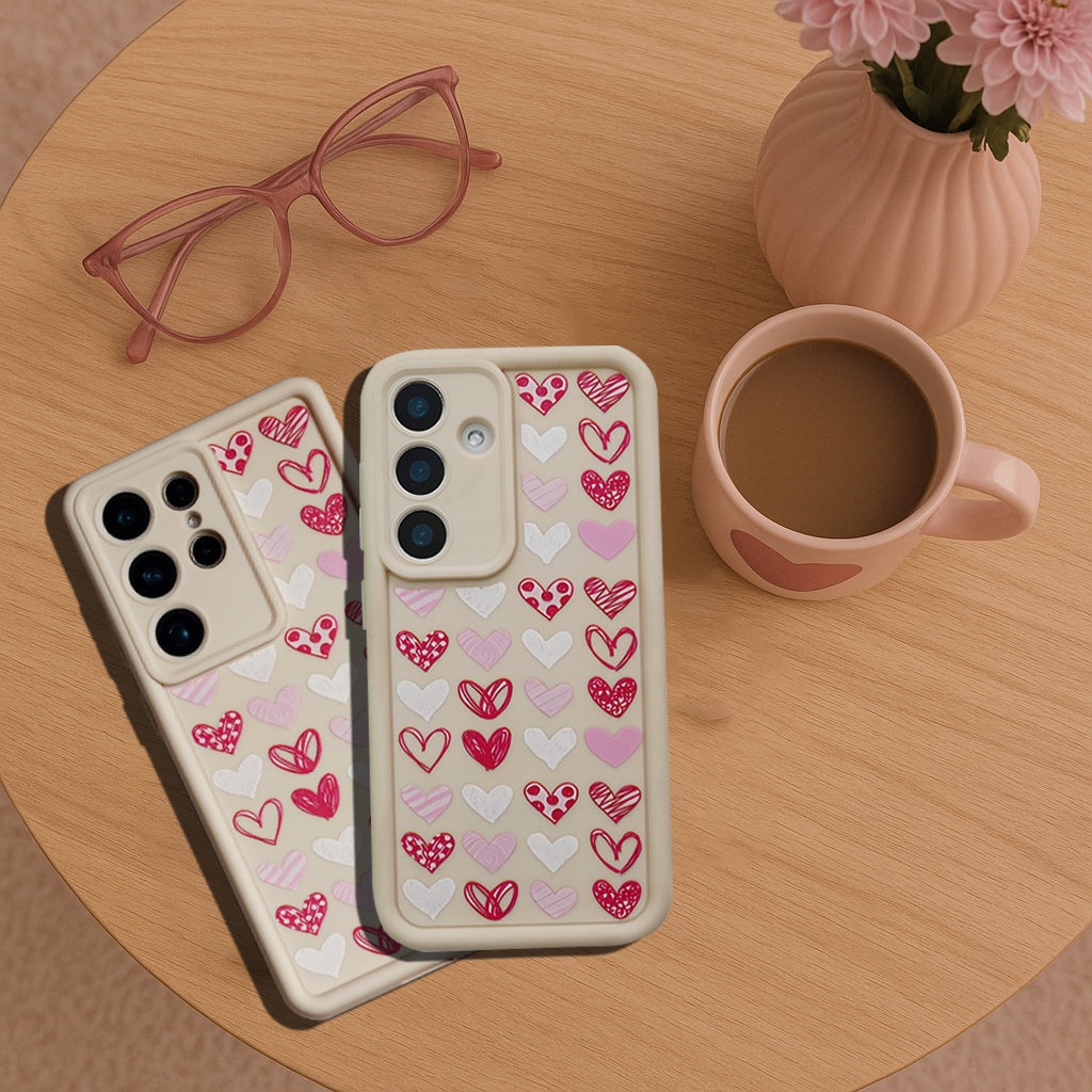 Doodle Love Hearts Case