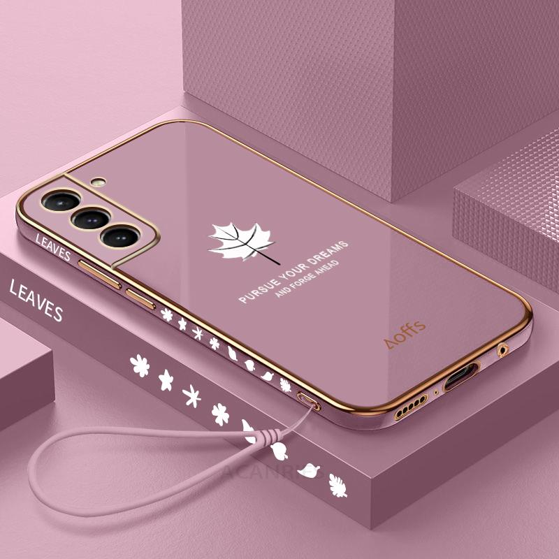 Galaxy S22 Electroplated Maple Leaf Case