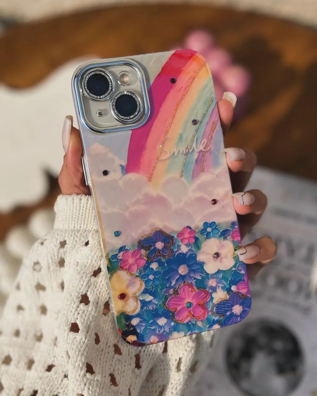 iPhone - Vibrant Petal Rainbow Case
