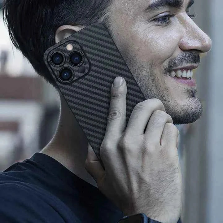 iPhone 14 Pro Max - Ultra Thin Carbon Fiber Texture Case