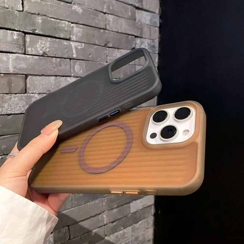 iPhone Series - Corrugated Pattern Magsafe Case