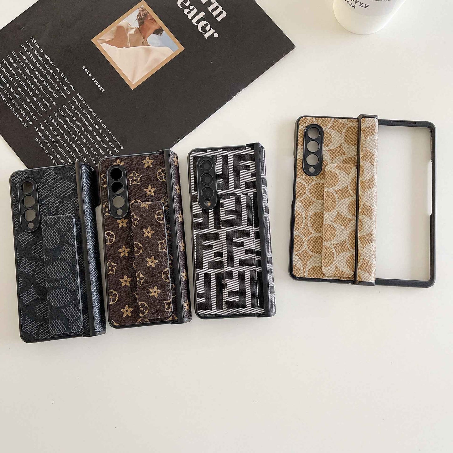 Galaxy Z Fold Series - Leather Wristband Case