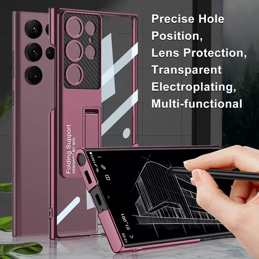 Transparent Kickstand Protective Case - Galaxy