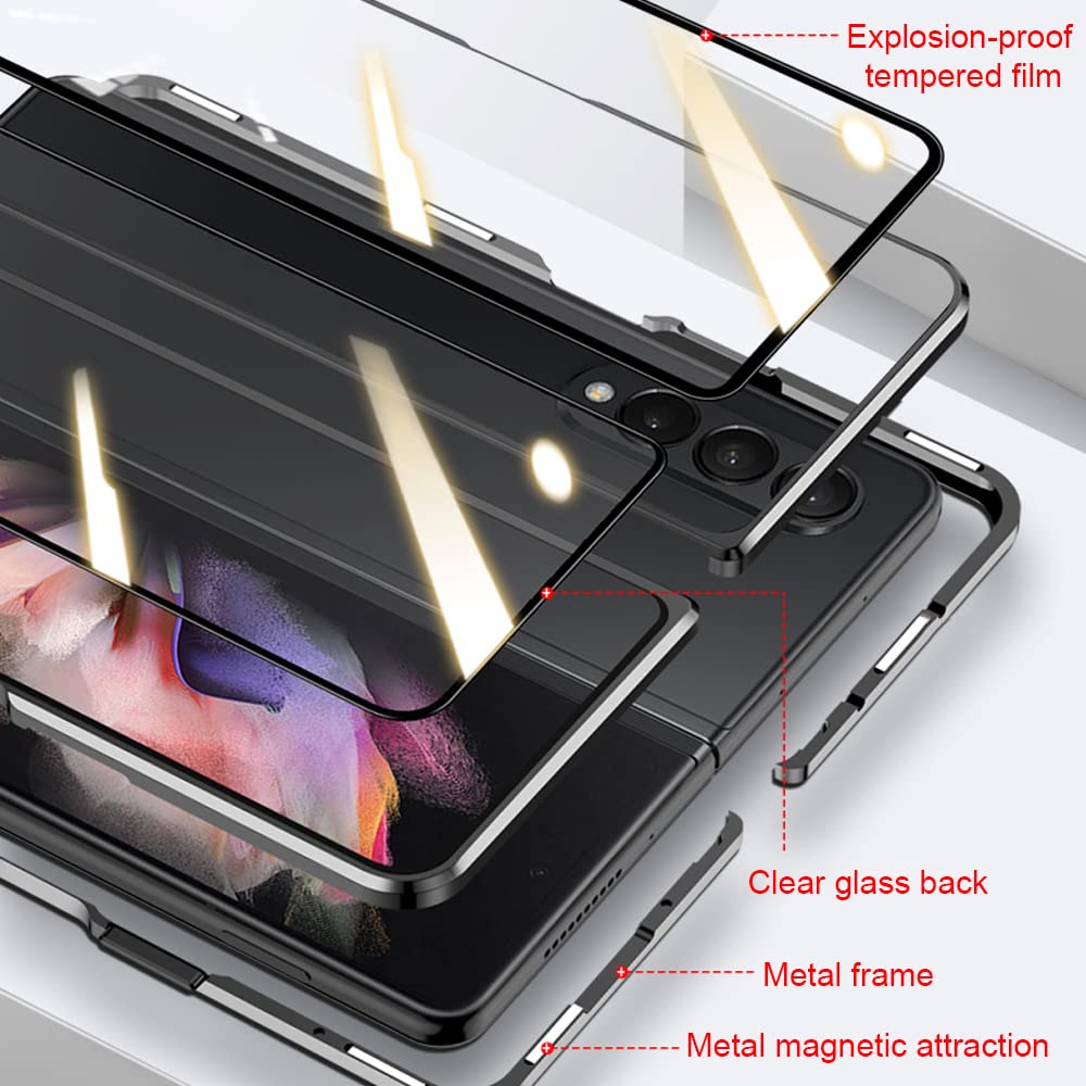 Galaxy Z Fold4 - Double Sided Magnetic Metal Frame Case