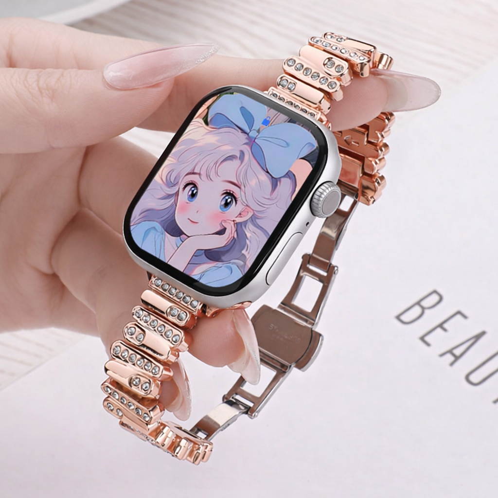 Diamond Glow Metallic Strap