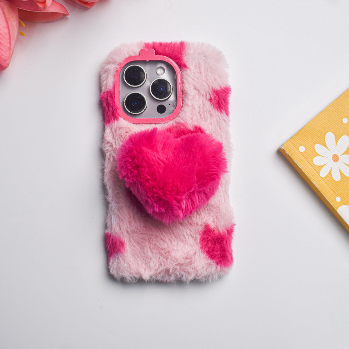 Soft Heart Plush Case - iPhone