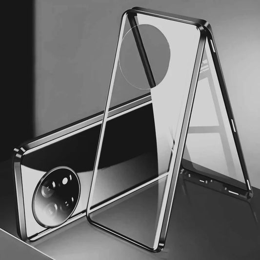 OnePlus Series - 360° (Front+Back) Metal Body Protection Glass Case
