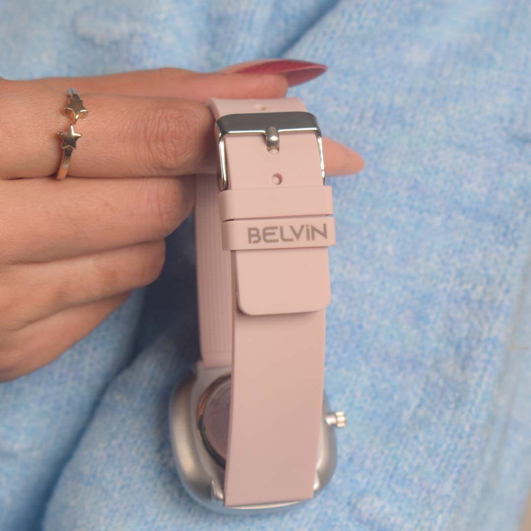 SquareFlex Silicone Strap Watch
