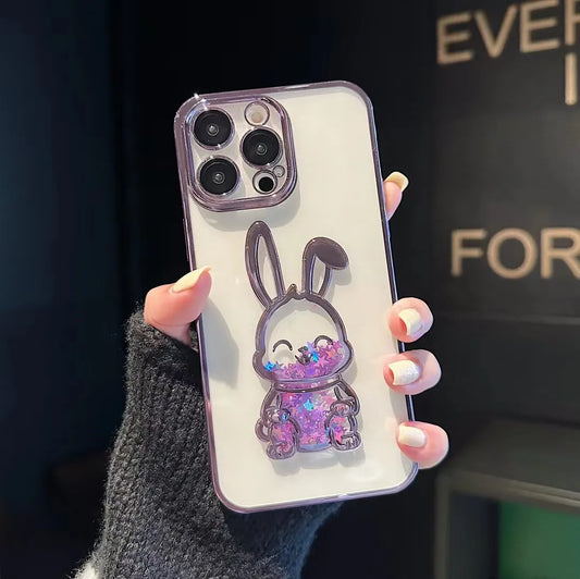 Rabbit Pattern Glitter Case