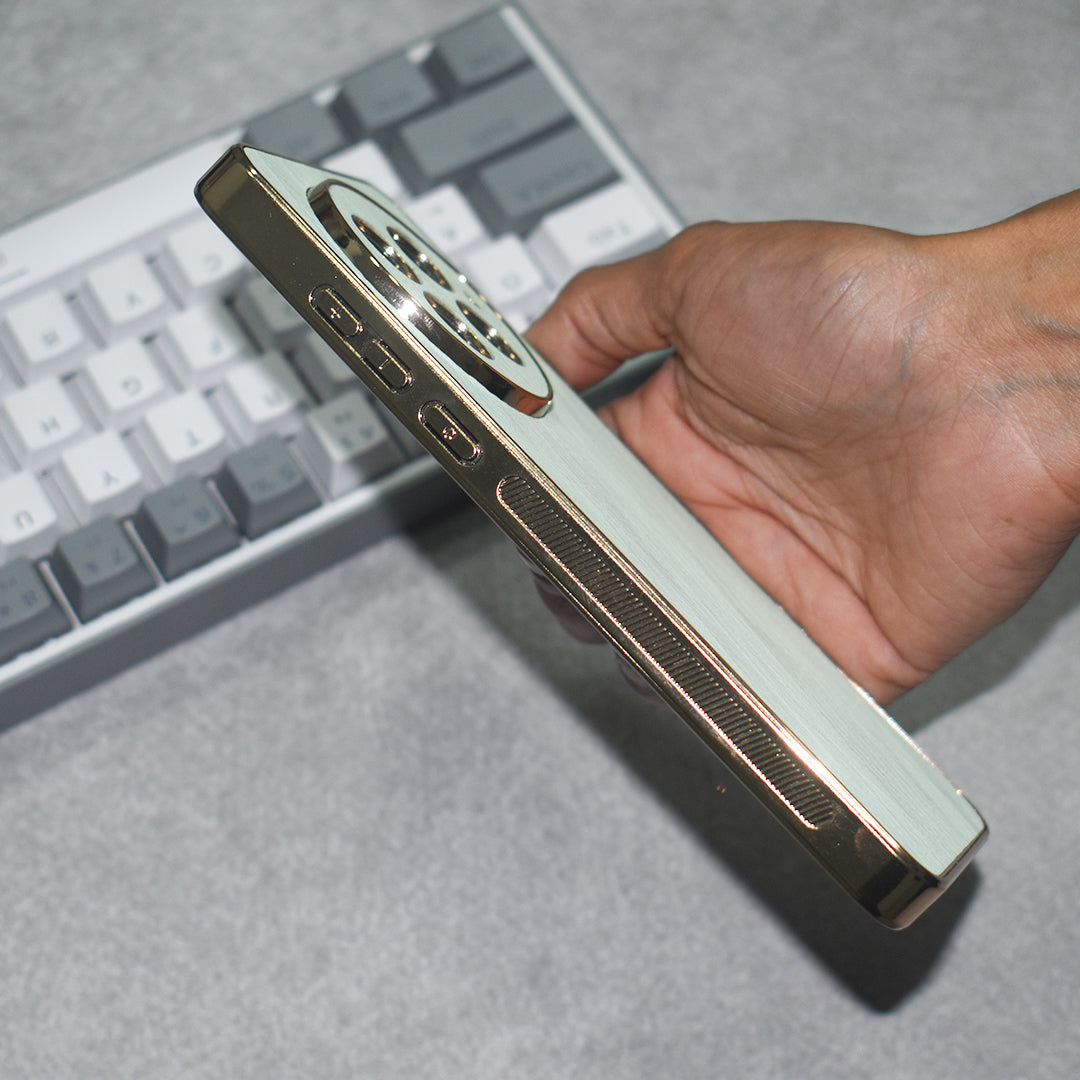Golden Edge Bamboo Texture Case