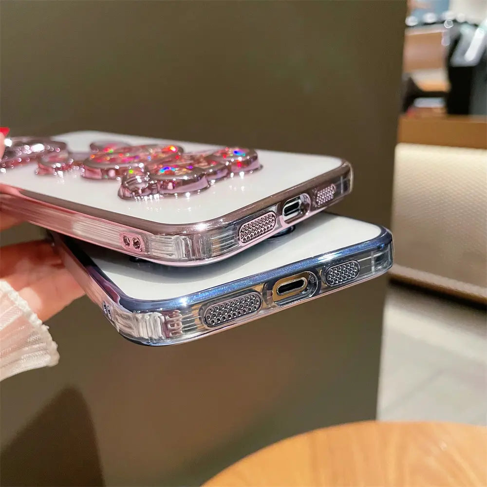 Rabbit Pattern Glitter Case