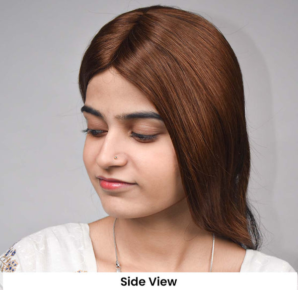 Lace Hair Topper – 14 Inch, Crown & Part Line Coverage for Thinning Hair