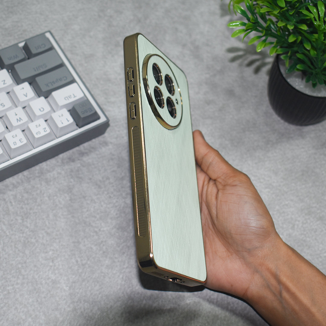 Golden Edge Bamboo Texture Case