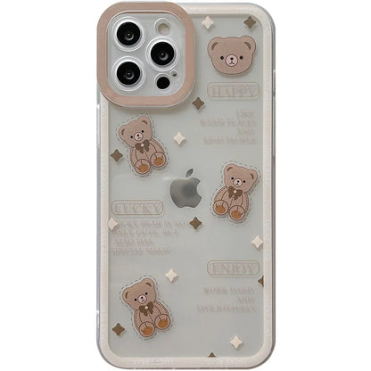 Lovely Clear Brown Bear Case - iPhone