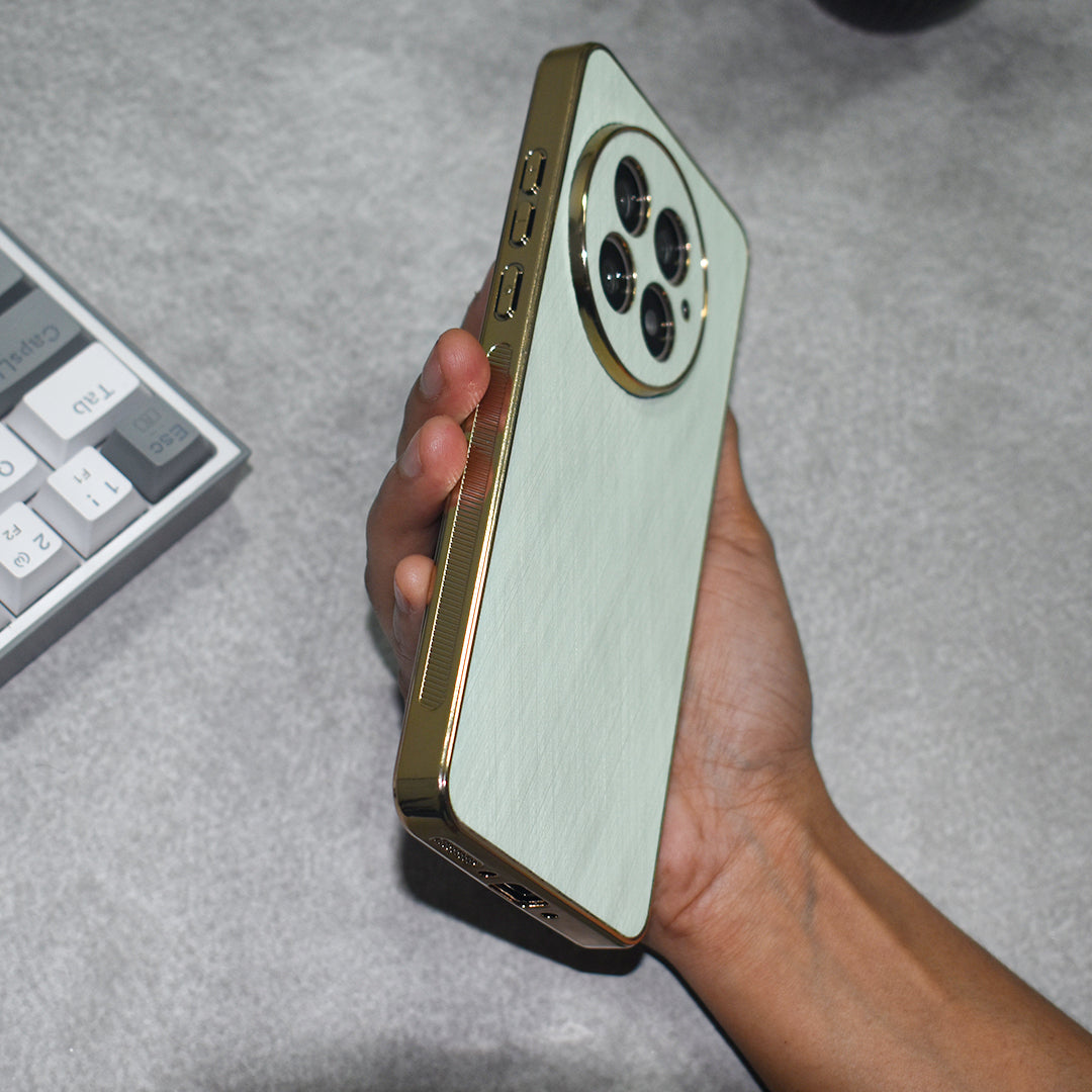 Golden Edge Bamboo Texture Case