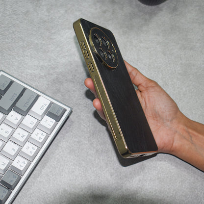 Golden Edge Bamboo Texture Case