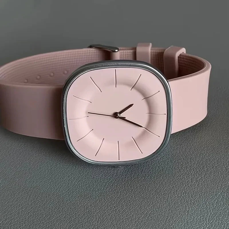 SquareFlex Silicone Strap Watch